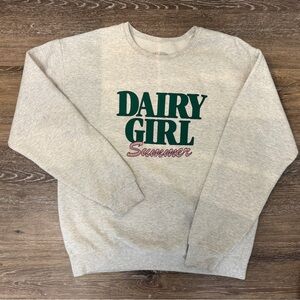 Dairy Girl Summer - Light Gray Sweatshirt